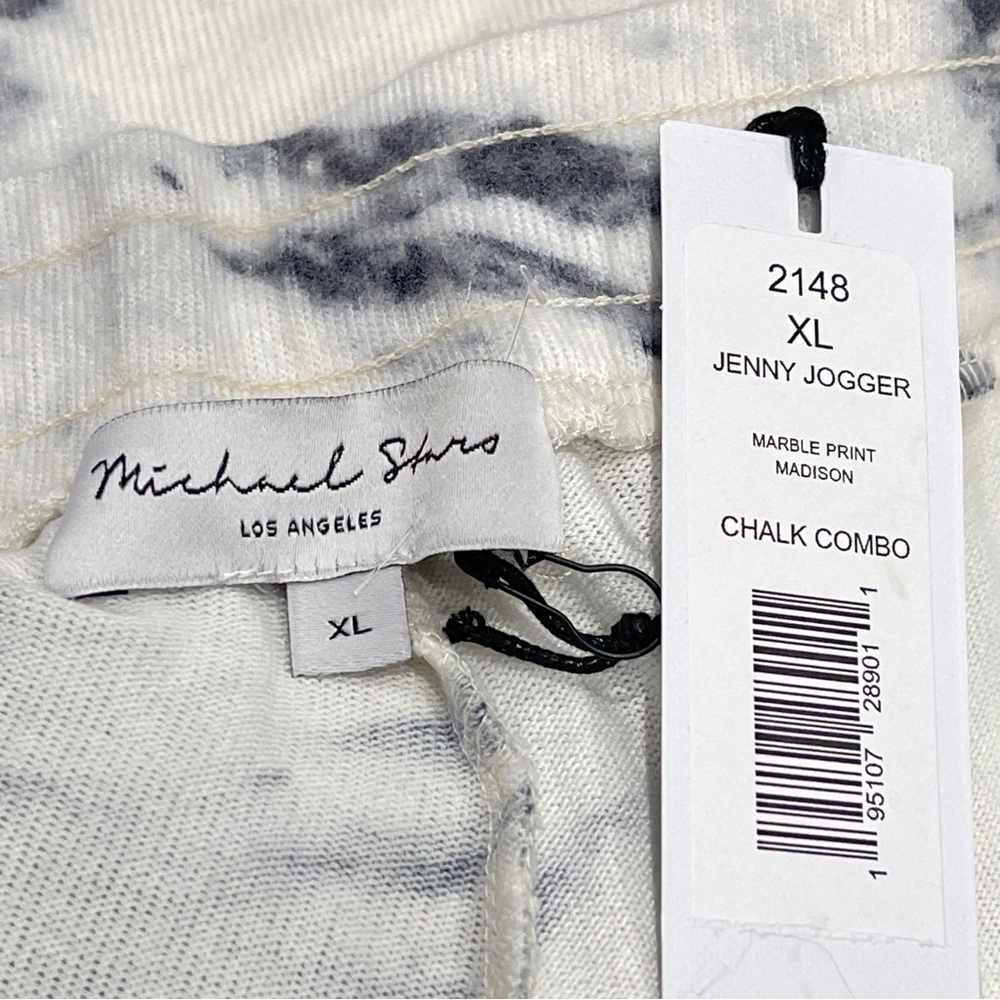 Michael Stars Jenny Jogger Chalk Combo Womens XL Lounge Comfy Cozy Marbled NEW - Picture 4 of 13
